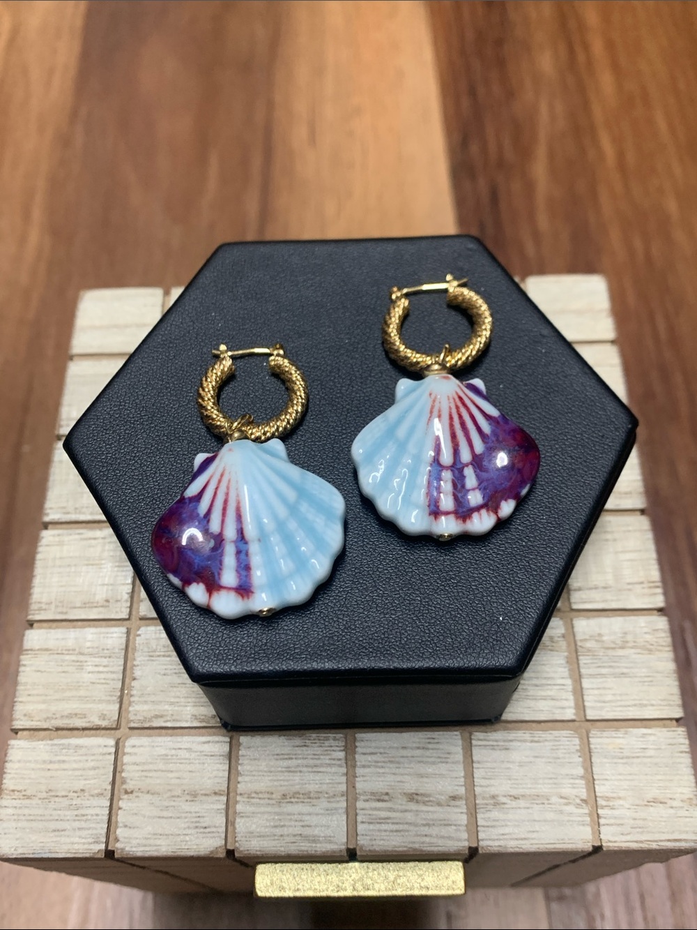 Glass Shell Earrings